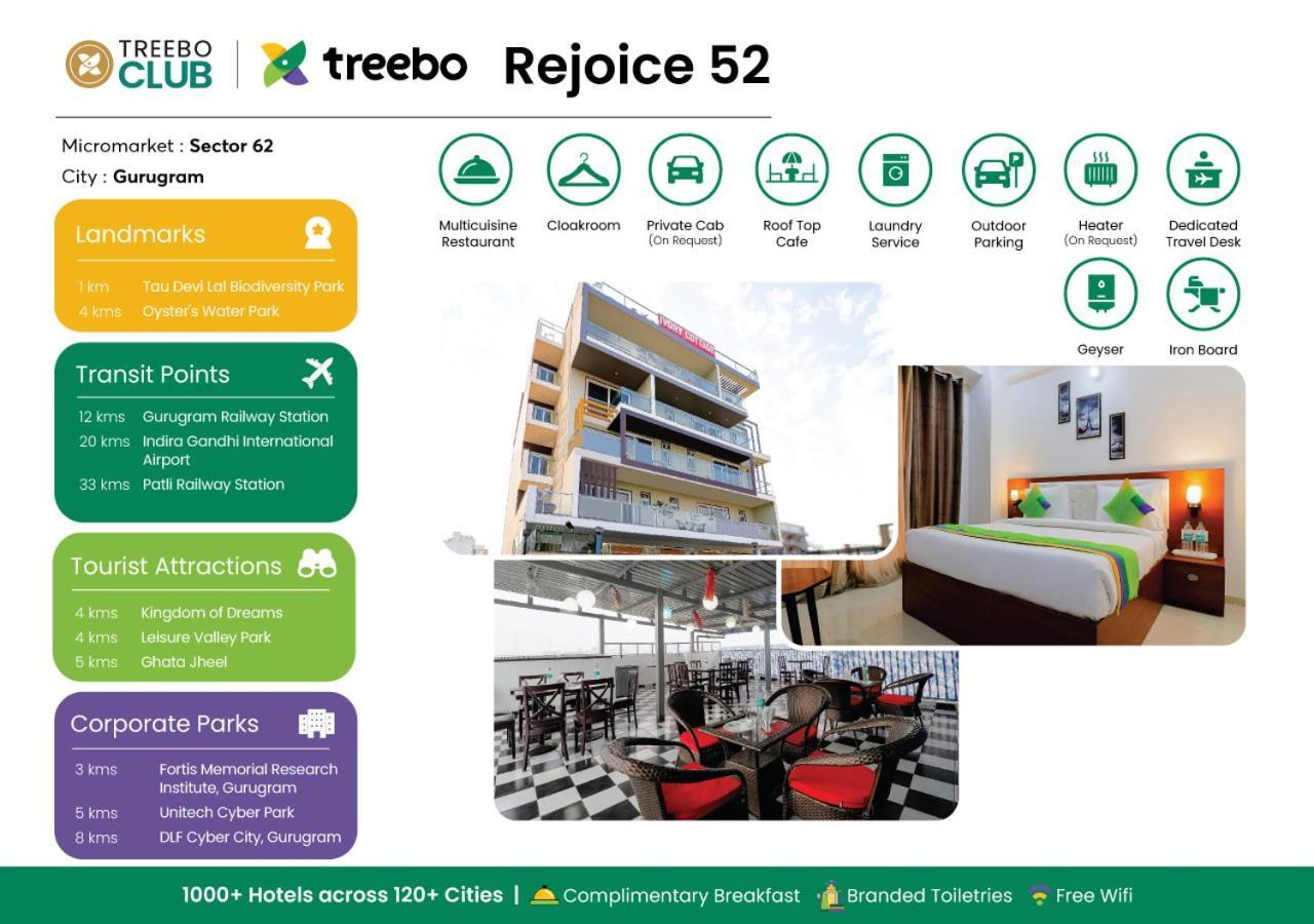Treebo Rejoice 52 - 3Km From Huda City Metro Station Badshahpur Exterior photo